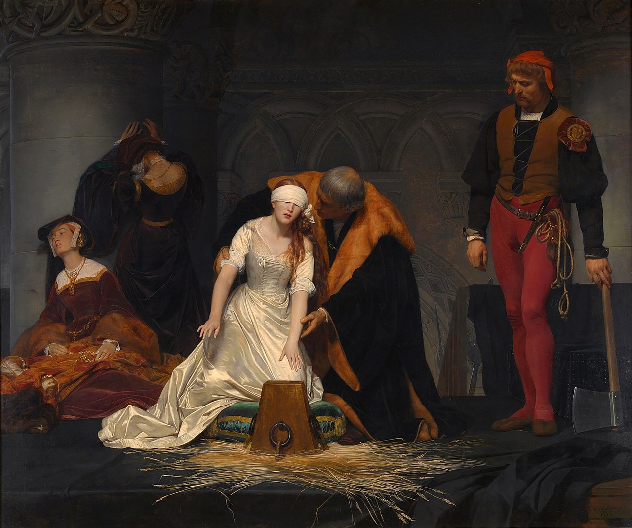  The execution of Lady Jane Grey, Paul Delaroche, 1833