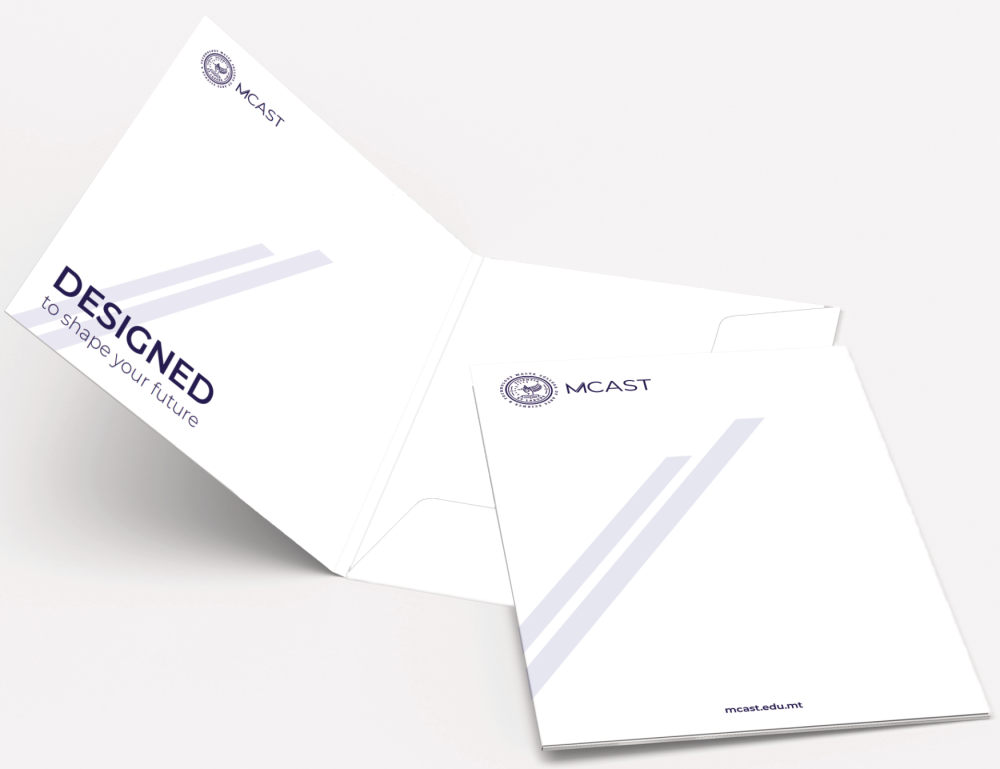 From Brand Manual: A4 Cardboard Folders design