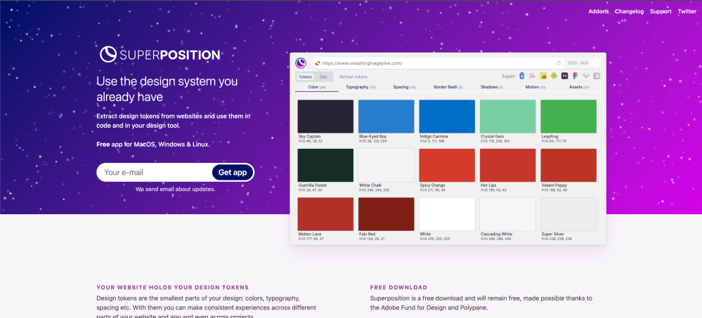 Tools such as superposition.design can help you extract styles such as fonts, colours and so on
