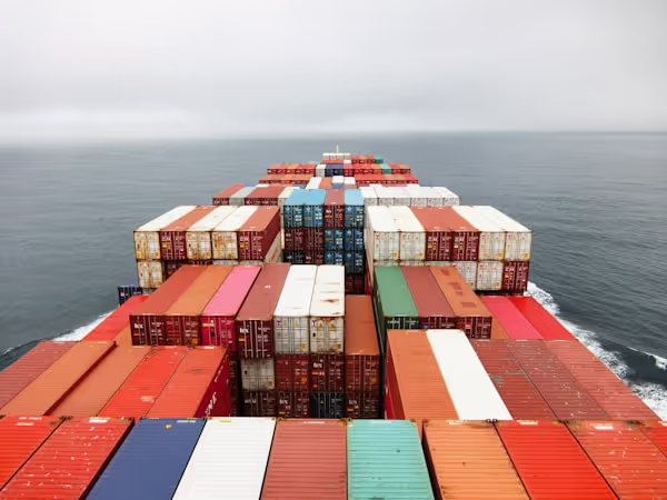 View from the bridge of one of my previous vessels. Somewhere in the middle of the ocean.
