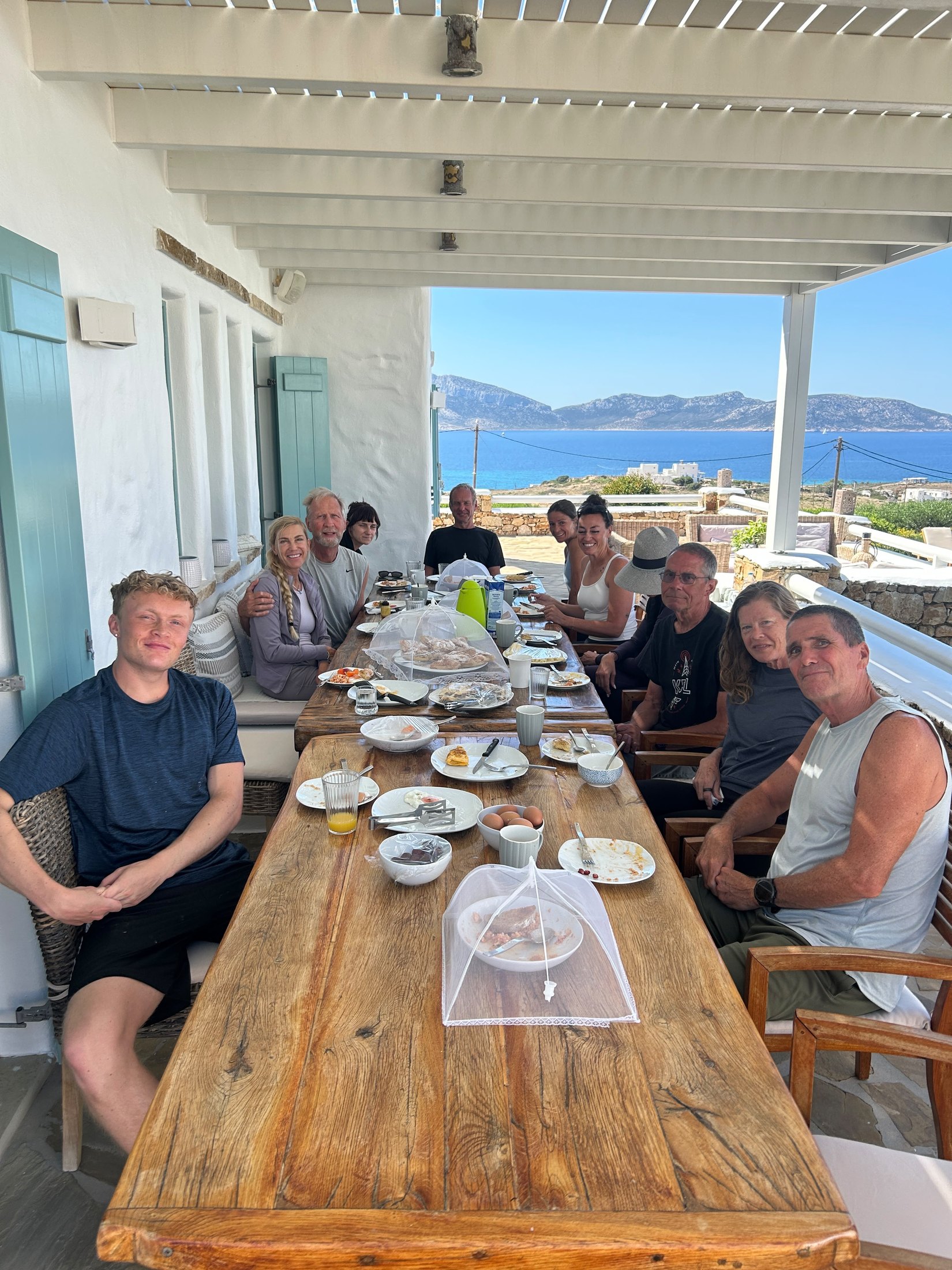 Guests at a long table