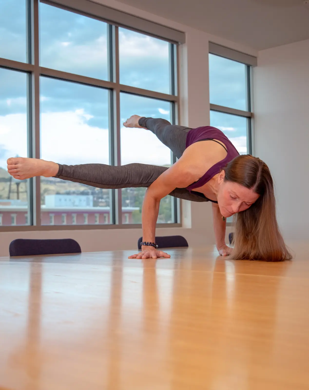 A one-to-one yoga therapy session in Salt Lake City
