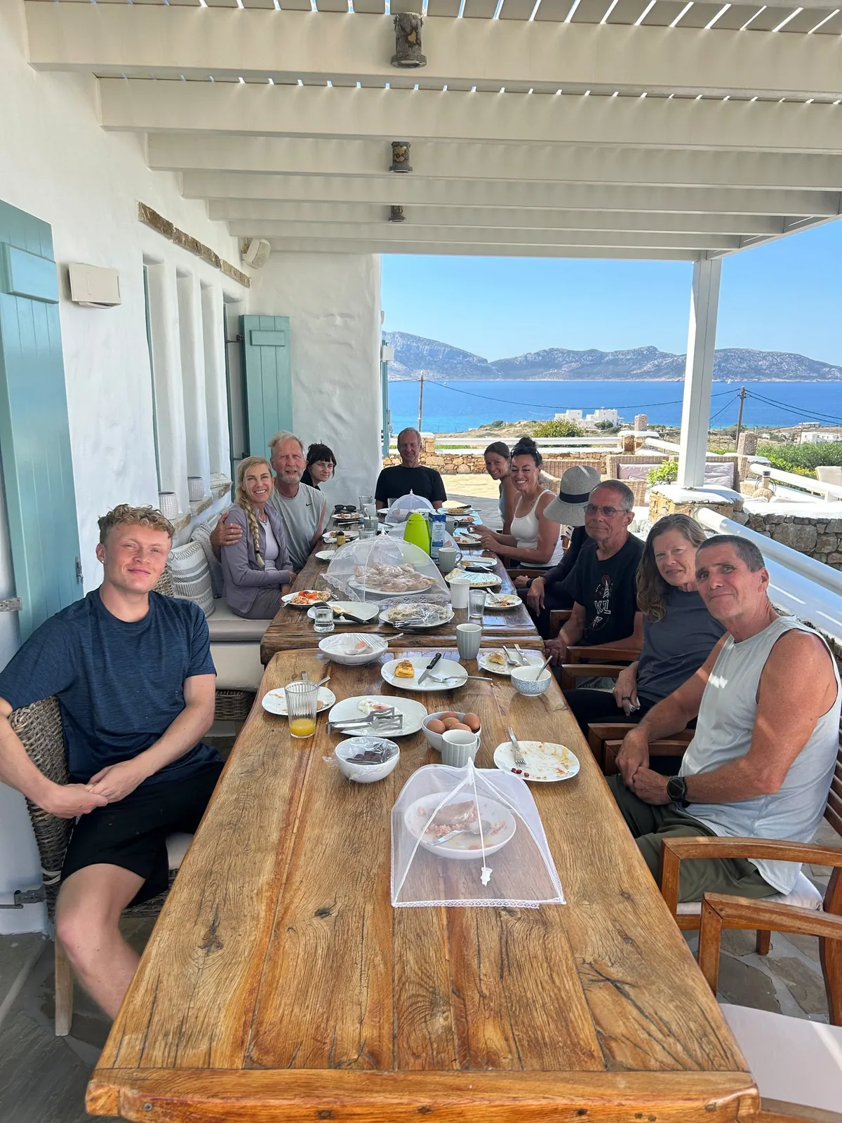 Guests at a long table