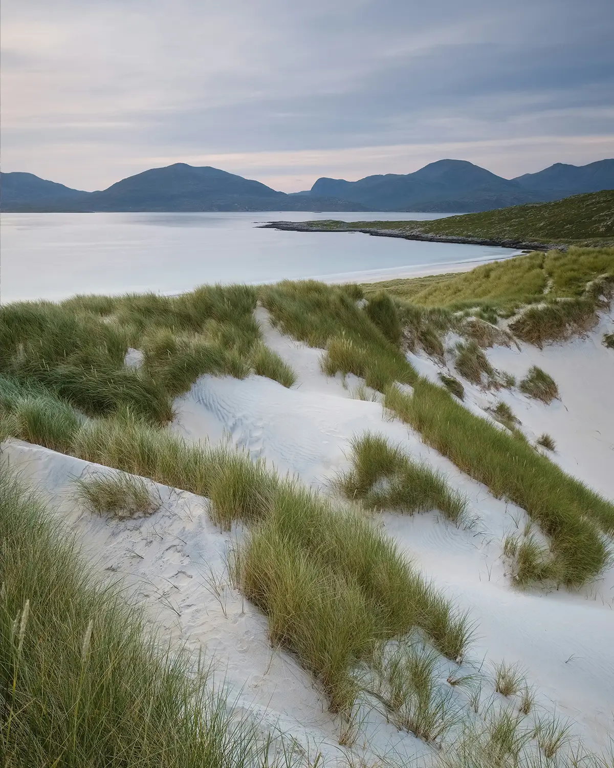 White sand beach and dunes in the Outer Hebrides