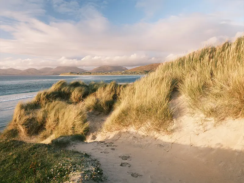Sandy beach and dunes in the Outer Hebrides, Scotland