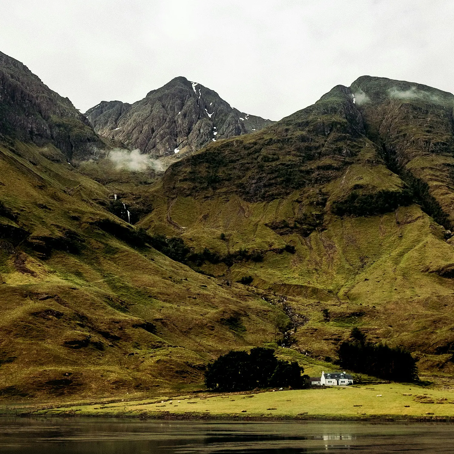 Rugged mountain landscape in Glencoe, Scottish Highlands