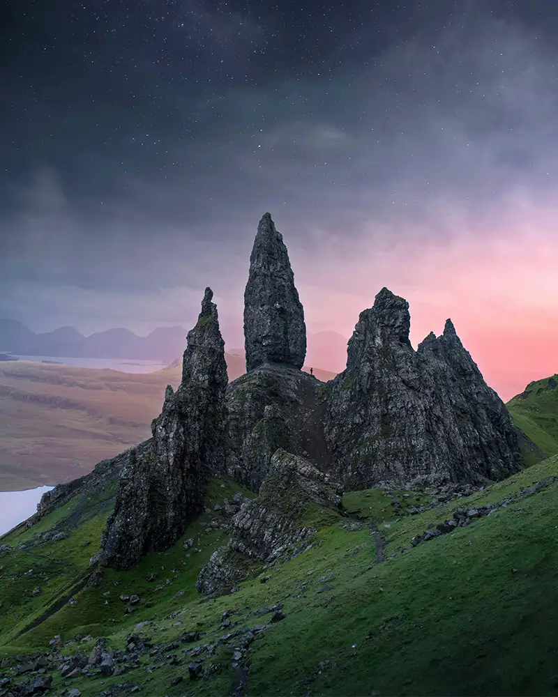 The Old Man of Storr at sunrise on the Isle of Skye