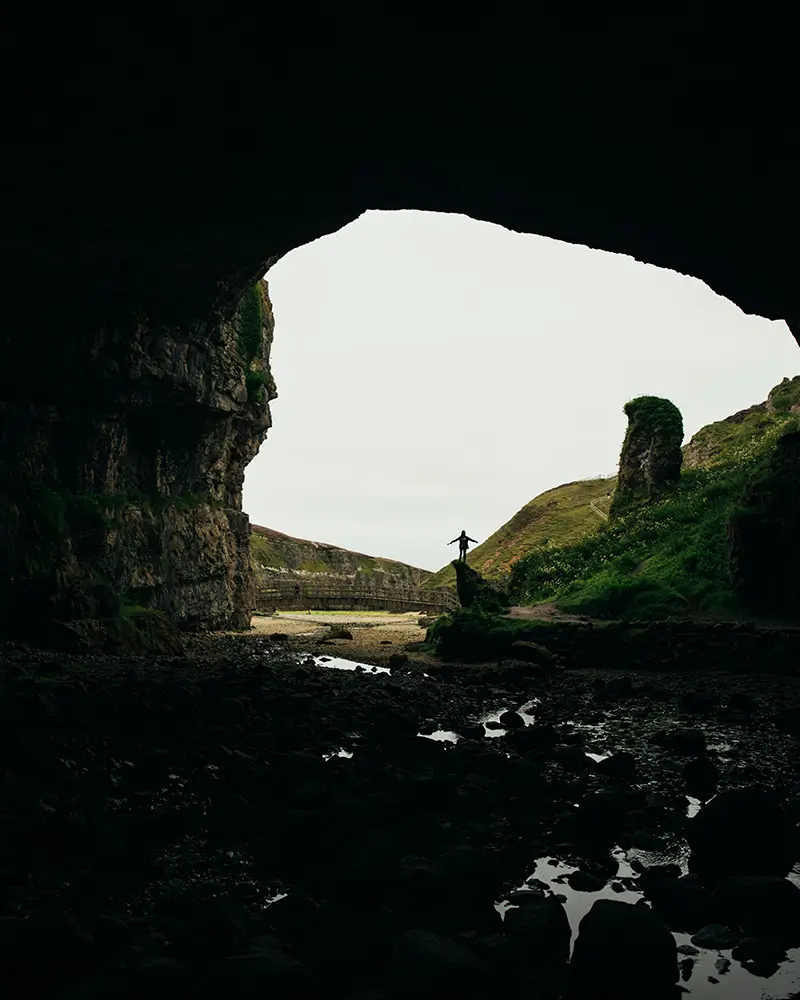 View from inside Smoo Cave on Scotland's North Coast 500
