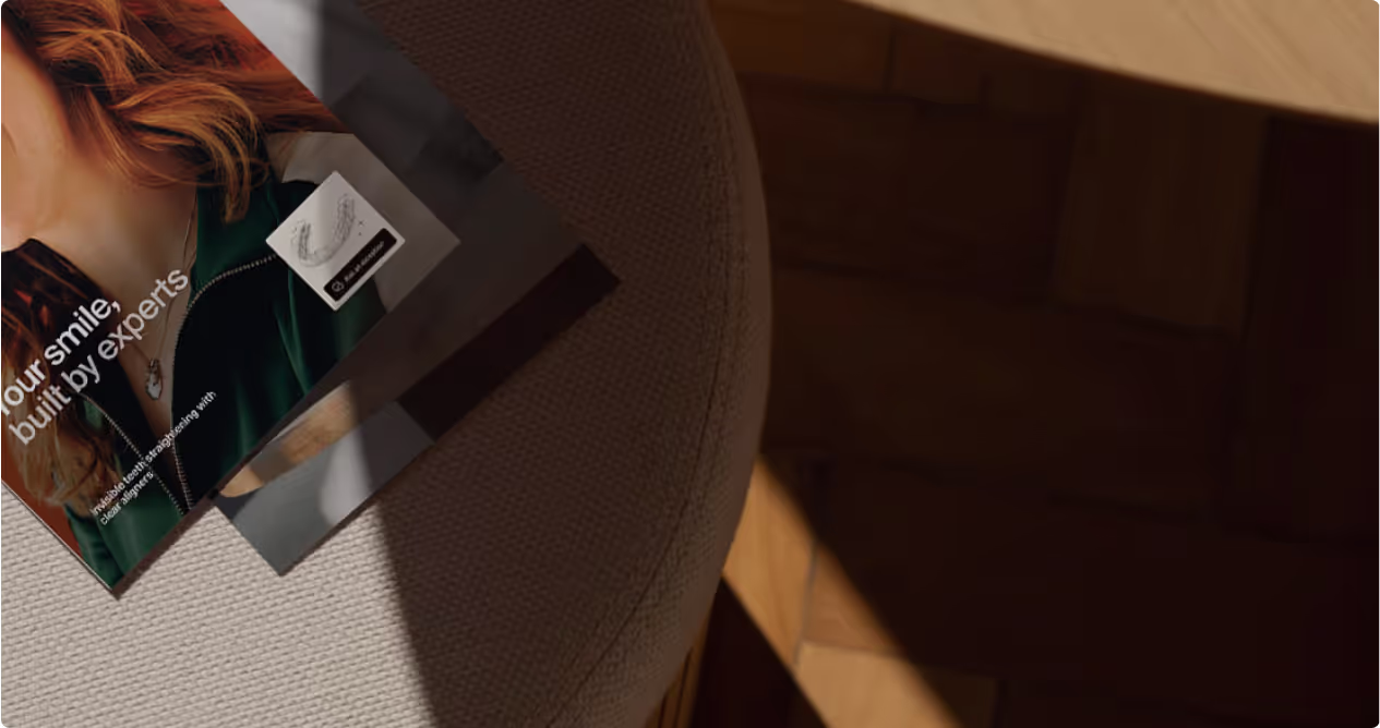 Category image for physical marketing products, featuring brochures and printed materials on a table.