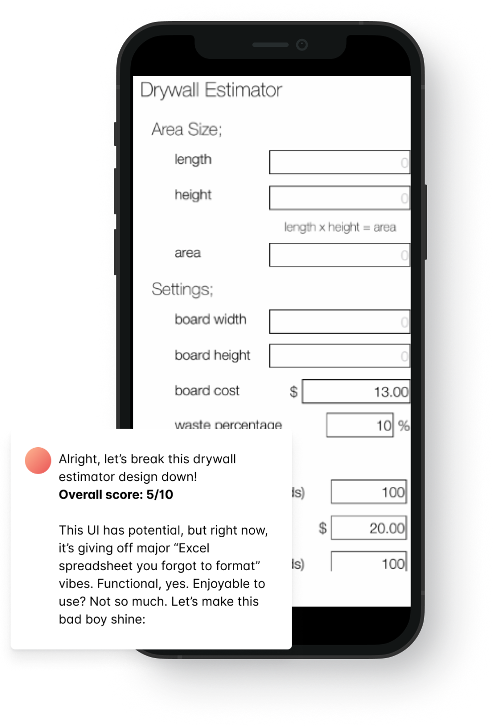 UXRoast AI Roasting a UX Design App