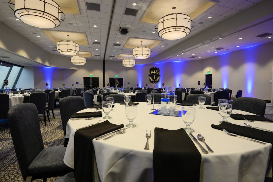fully decorated corporate event space - corporate catering sacramento