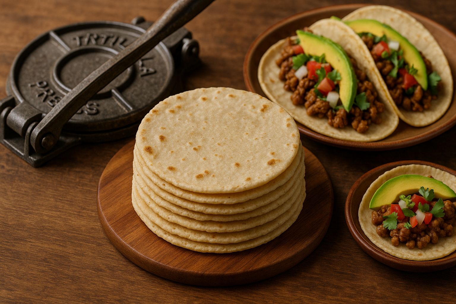 Freshly Pressed Tortillas