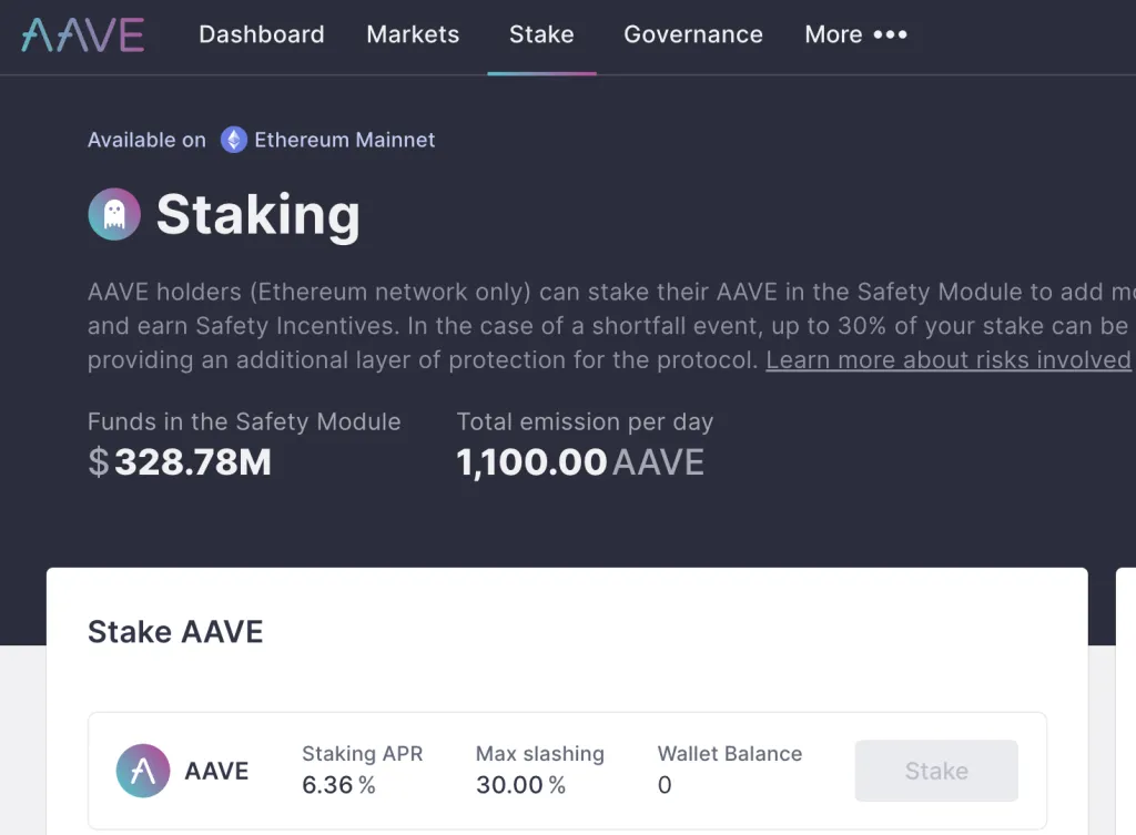 aave stkaave staking module from borrowing gho