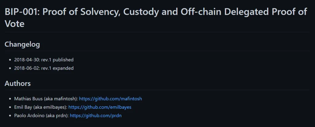 Proof of Reserve