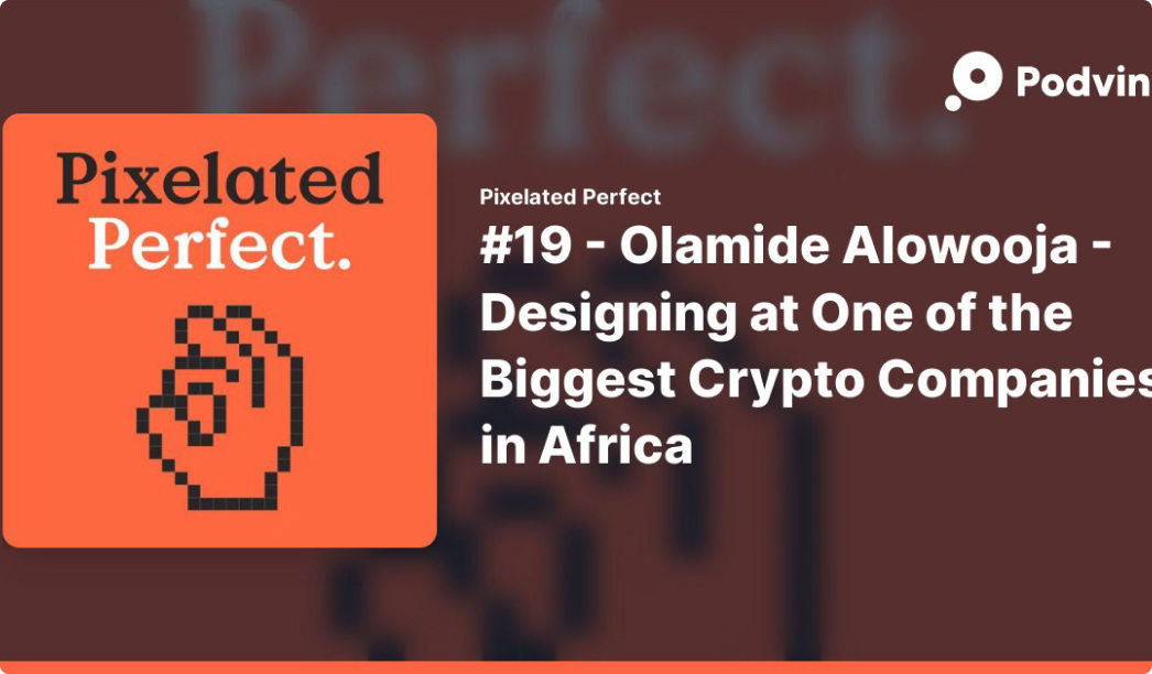 Invitation for Olamide Alowooja's talk on 'Designing at one of the biggest crypto companies in africa,' organized by Collej