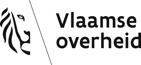 Logo of Vlaamse overheid featuring a stylized lion's head next to the text 'Vlaamse overheid'.
