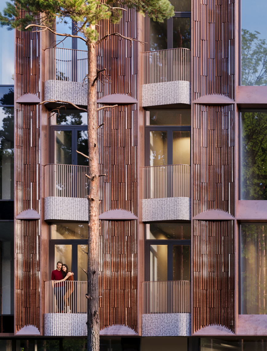 AUGUST — apartment building in Jurmala, Latvia, view 3