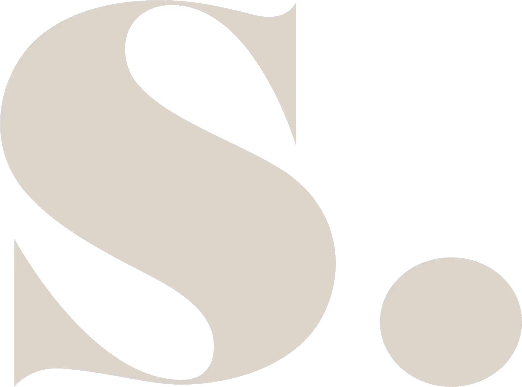 Detailansicht des Santiago Spaces Logos – minimalistisches Markenzeichen des Innenarchitekten Manuel Schuppisser aus Zürich, Schweiz.