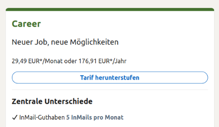 Linkedn Premium Carrer