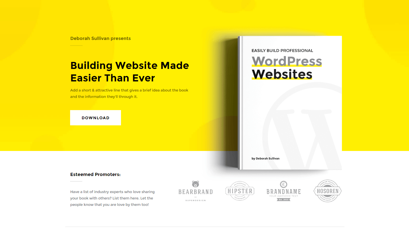 ebook landing page