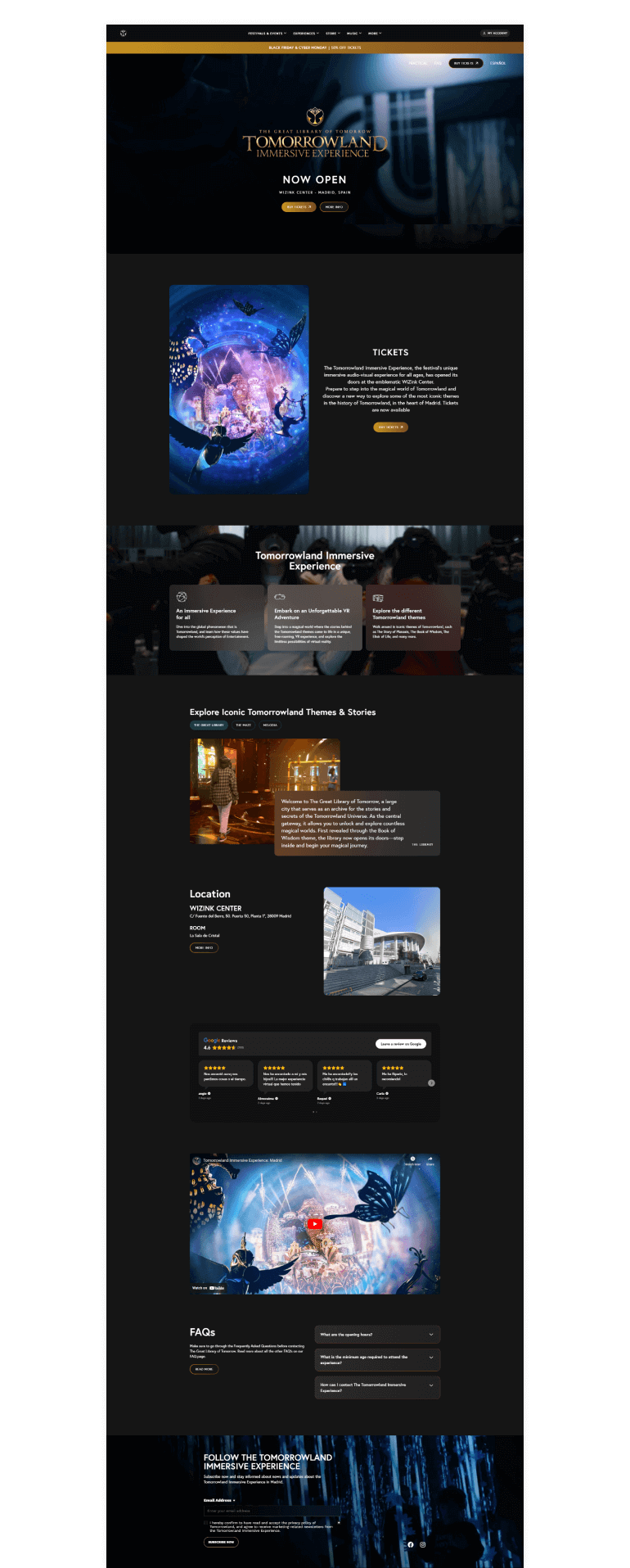 landing page événement