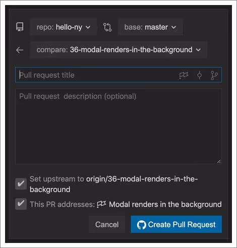 Creating a PR from a Shortcut Story