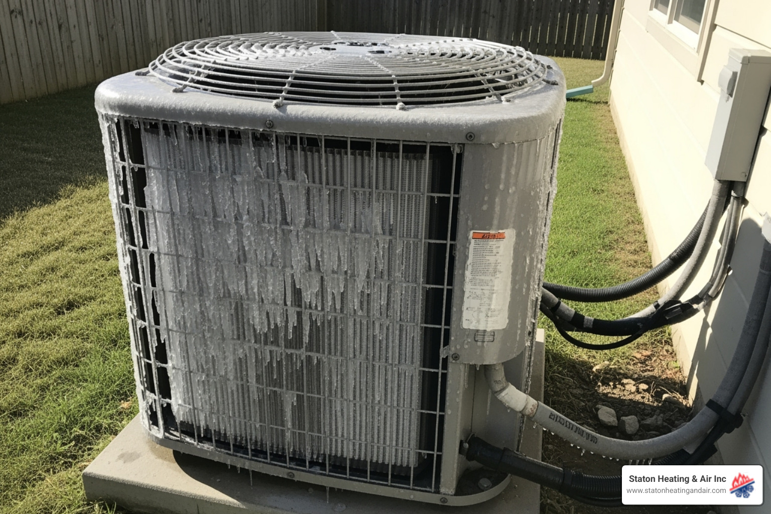 AC unit with ice on the coils - alpharetta air conditioning repair