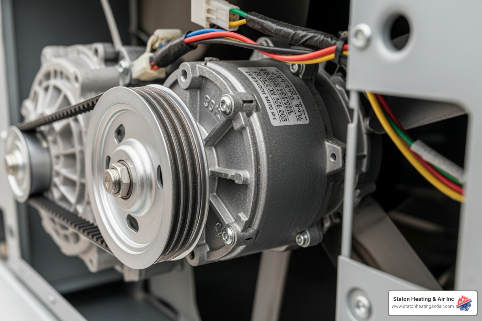 AC unit's fan motor and belt - AC unit making noise