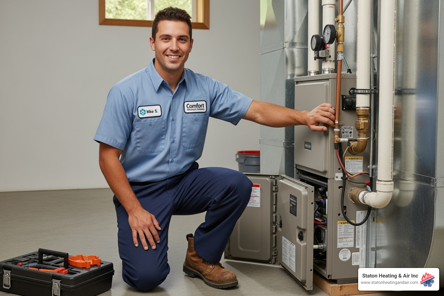 friendly HVAC technician - furnace repair alpharetta ga