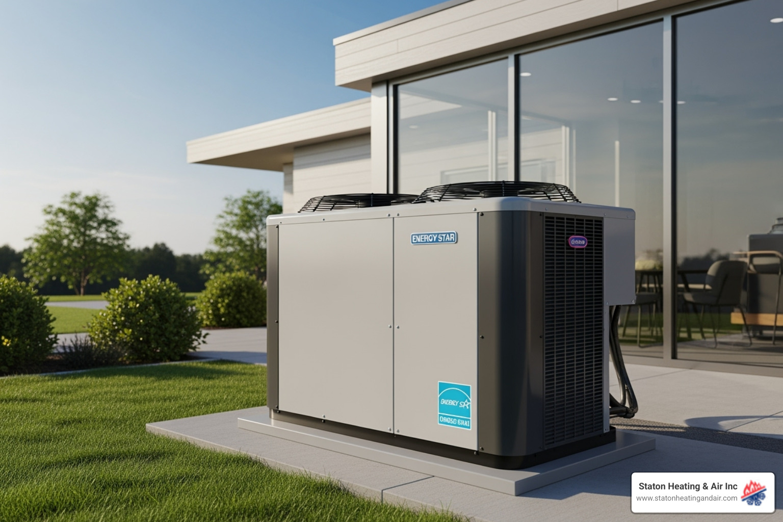 A new, modern high-efficiency outdoor AC unit - ac repair alpharetta ga