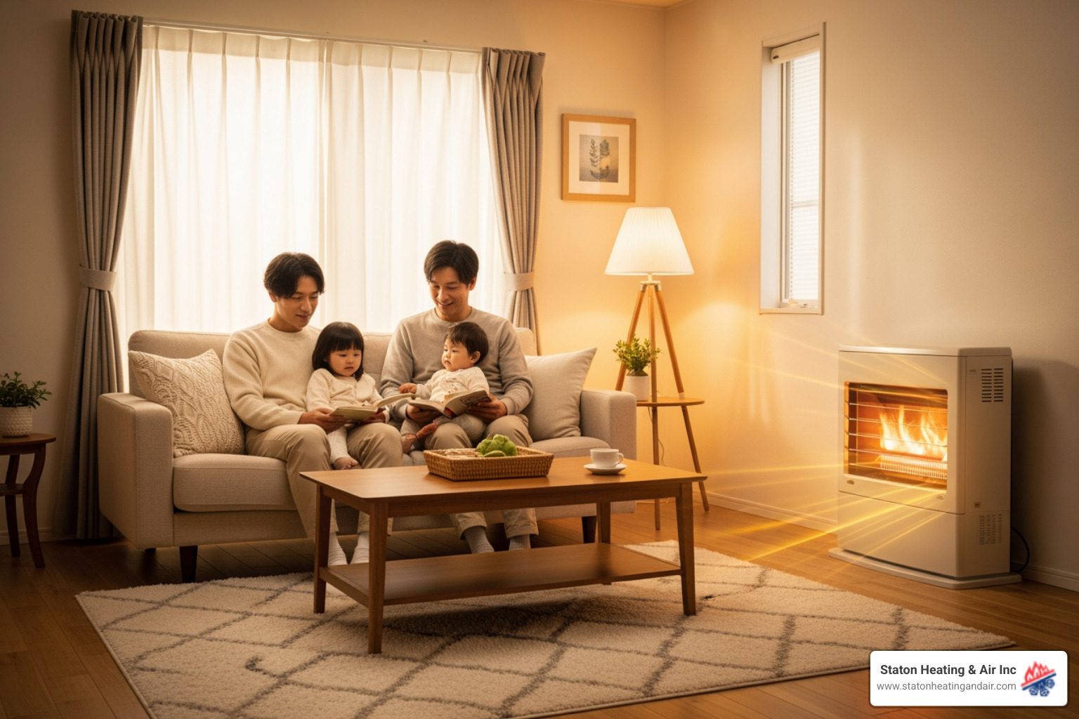 Infographic showing the key benefits of heating replacement: 30-50% lower energy costs, consistent whole-home comfort, quieter operation, improved indoor air quality, reduced carbon footprint, increased home value, and 10-20 year expected lifespan with proper maintenance - heating replacement marietta ga Infographic showing the key benefits of heating replacement: 30-50% lower energy costs, consistent whole-home comfort, quieter operation, improved indoor air quality, reduced carbon footprint, increased home value, and 10-20 year expected lifespan with proper maintenance - heating replacement marietta ga