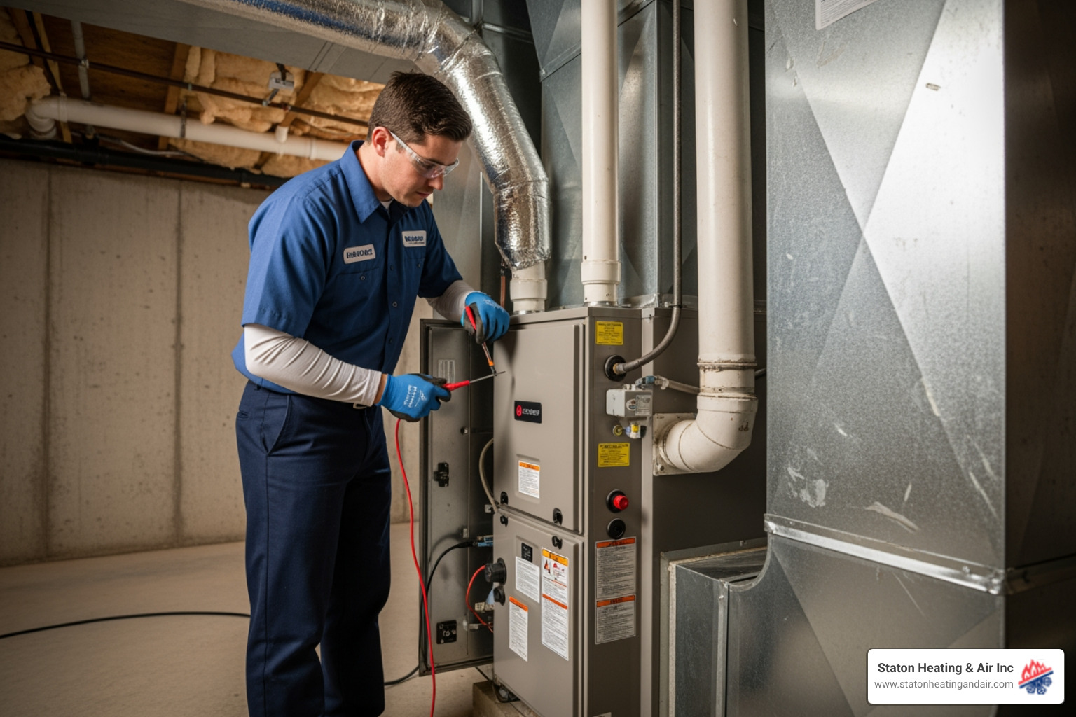 Infographic showing the five key signs you need a new heating system: system age over 15 years, frequent repair calls, rising energy bills, uneven room temperatures, and strange noises or odors during operation - heating installation roswell ga