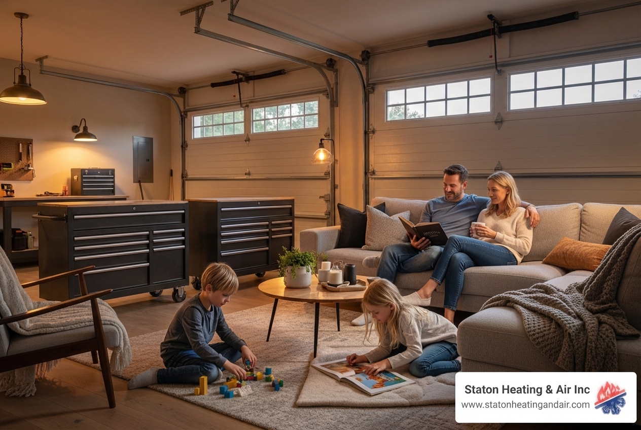 infographic showing the top 5 benefits of annual heating maintenance: improved energy efficiency, extended equipment lifespan, better indoor air quality, enhanced safety with carbon monoxide prevention, and fewer costly emergency repairs - heating maintenance johns creek ga