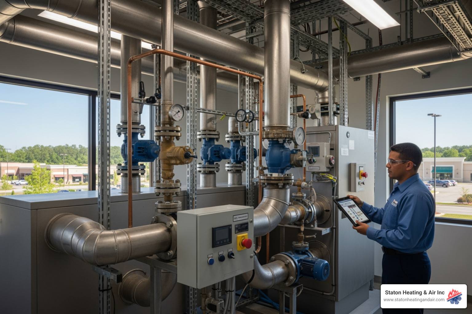 infographic showing the business impact of commercial heating: employee productivity increases with proper temperature control, customer satisfaction depends on comfort, equipment lifespan extends with regular maintenance, and energy costs decrease with efficient systems - commercial heating in flowery branch, ga infographic showing the business impact of commercial heating: employee productivity increases with proper temperature control, customer satisfaction depends on comfort, equipment lifespan extends with regular maintenance, and energy costs decrease with efficient systems - commercial heating in flowery branch, ga