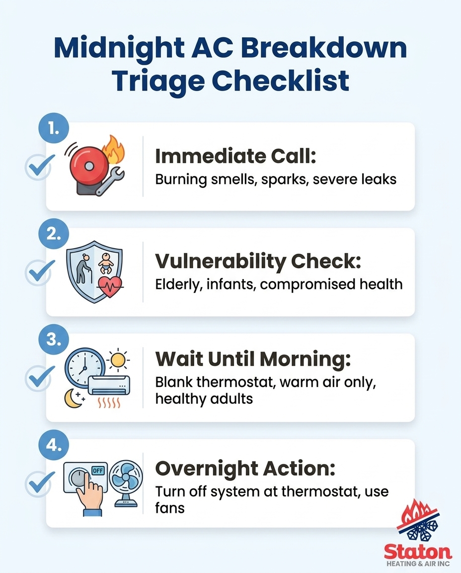 Midnight AC Breakdown Triage Checklist