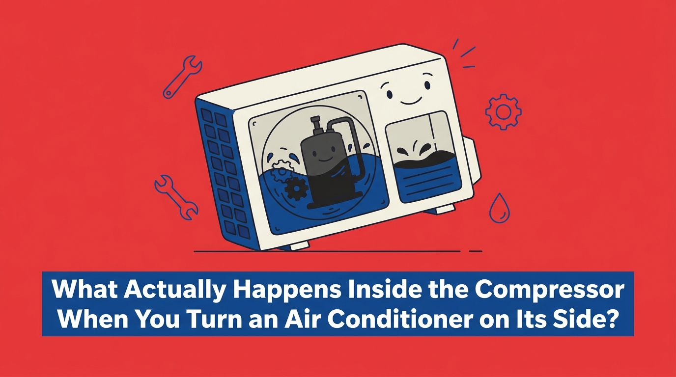 What Actually Happens Inside the Compressor When You Turn an Air Conditioner on Its Side