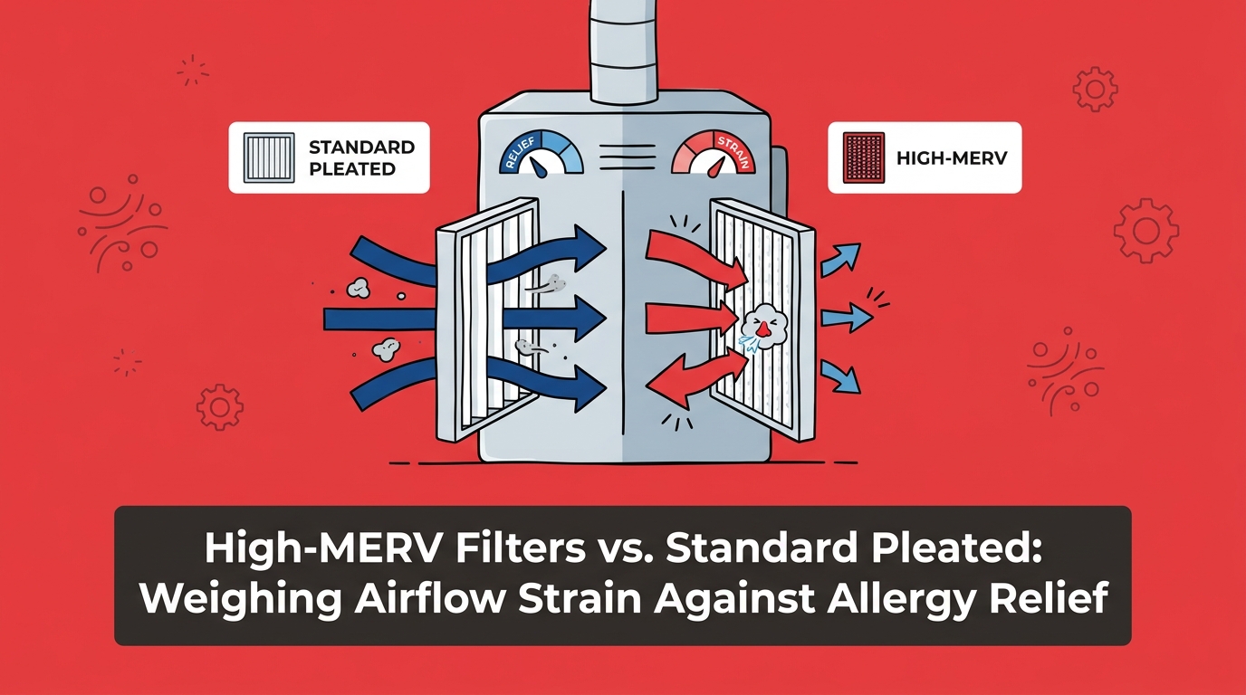 High-MERV Filters vs. Standard Pleated: Weighing Airflow Strain Against Allergy Relief