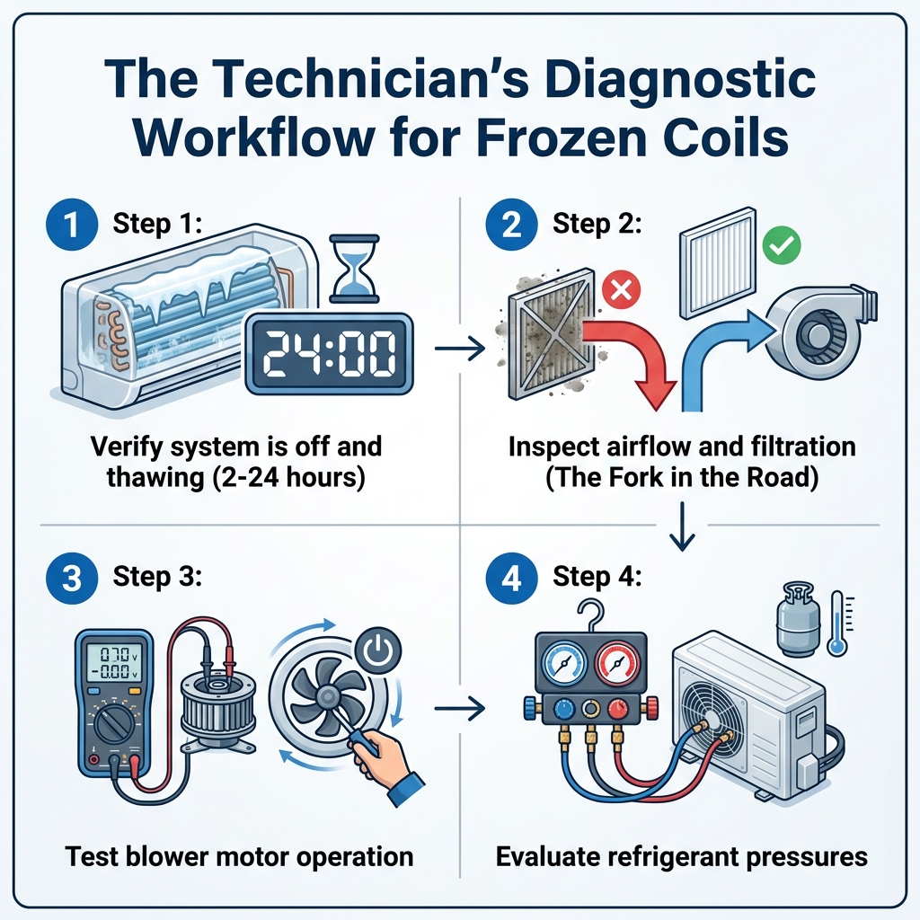 The Technician's Diagnostic Workflow for Frozen Coils