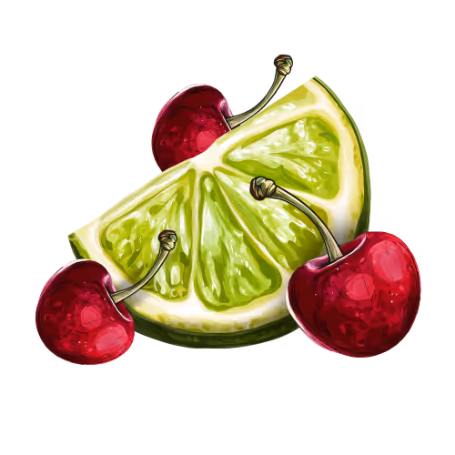 Cherry lime Flavor sticker