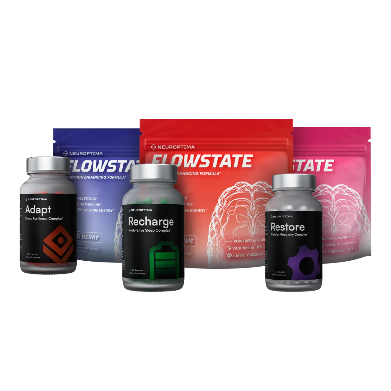 Neuroptima Bundle showing every Neuroptima product