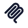 Abstract logo featuring three interconnected black rounded lines forming a stylized 'M' shape on a white background.