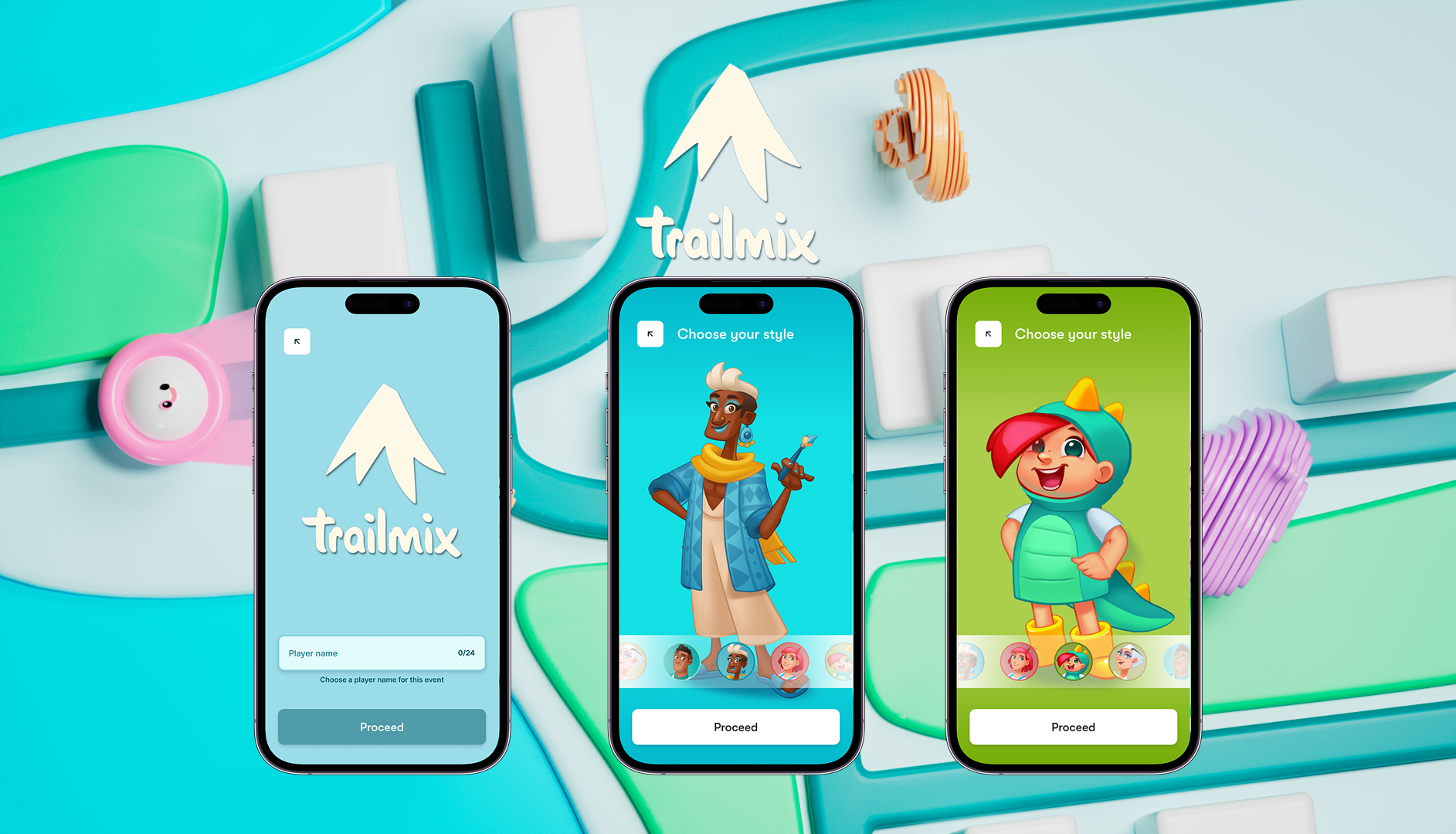 A Trailmix character in a customized ReadySet gameplay experience