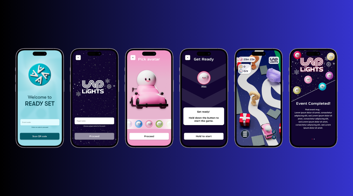 The picture shows how ReadySet can apply bespoke branding to its app experience.
