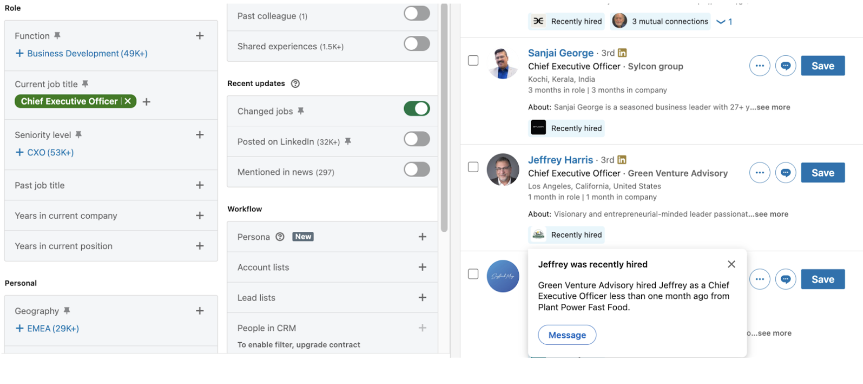 Target Prospects Who Recently Changed Jobs via LinkedIn Sales Navigator