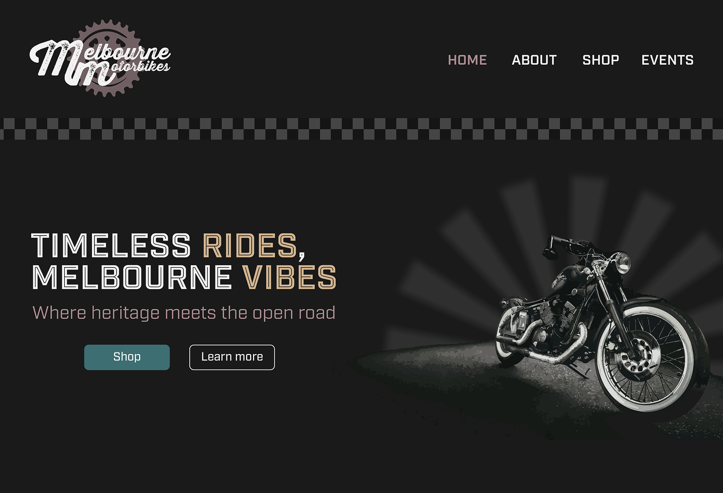 Melbourne Motorbikes Website UI