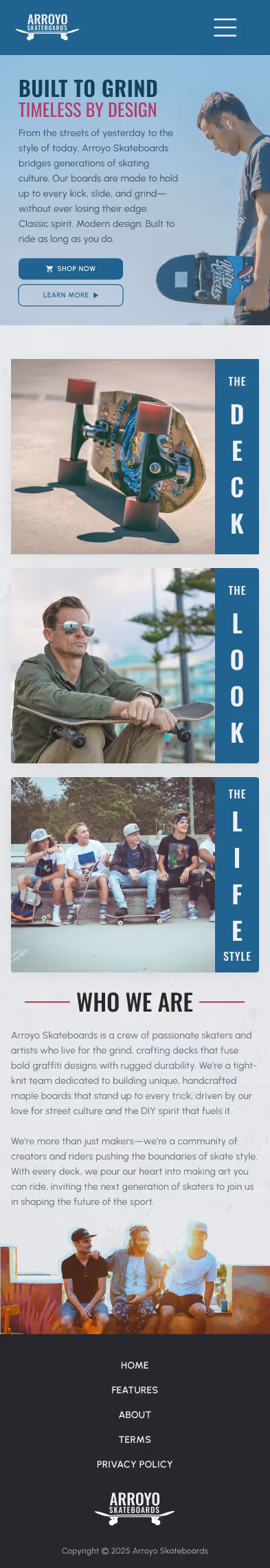 AS Mobile Prototype Homepage