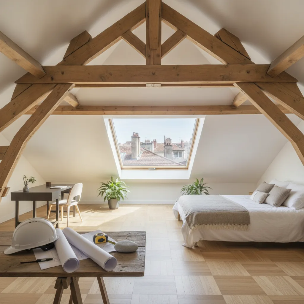 Aménagement combles Lyon – charpente, isolation, prix 2026 - amenagement combles lyon
