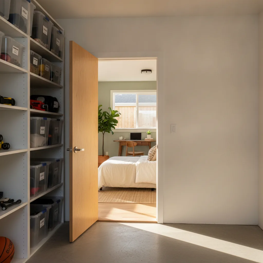 transformation garage pièce à vivre