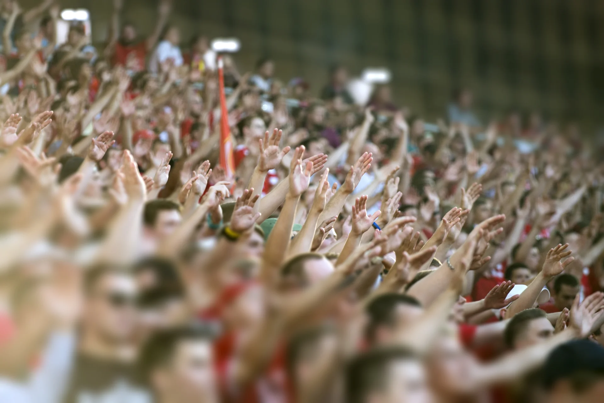 packed stands at a football game