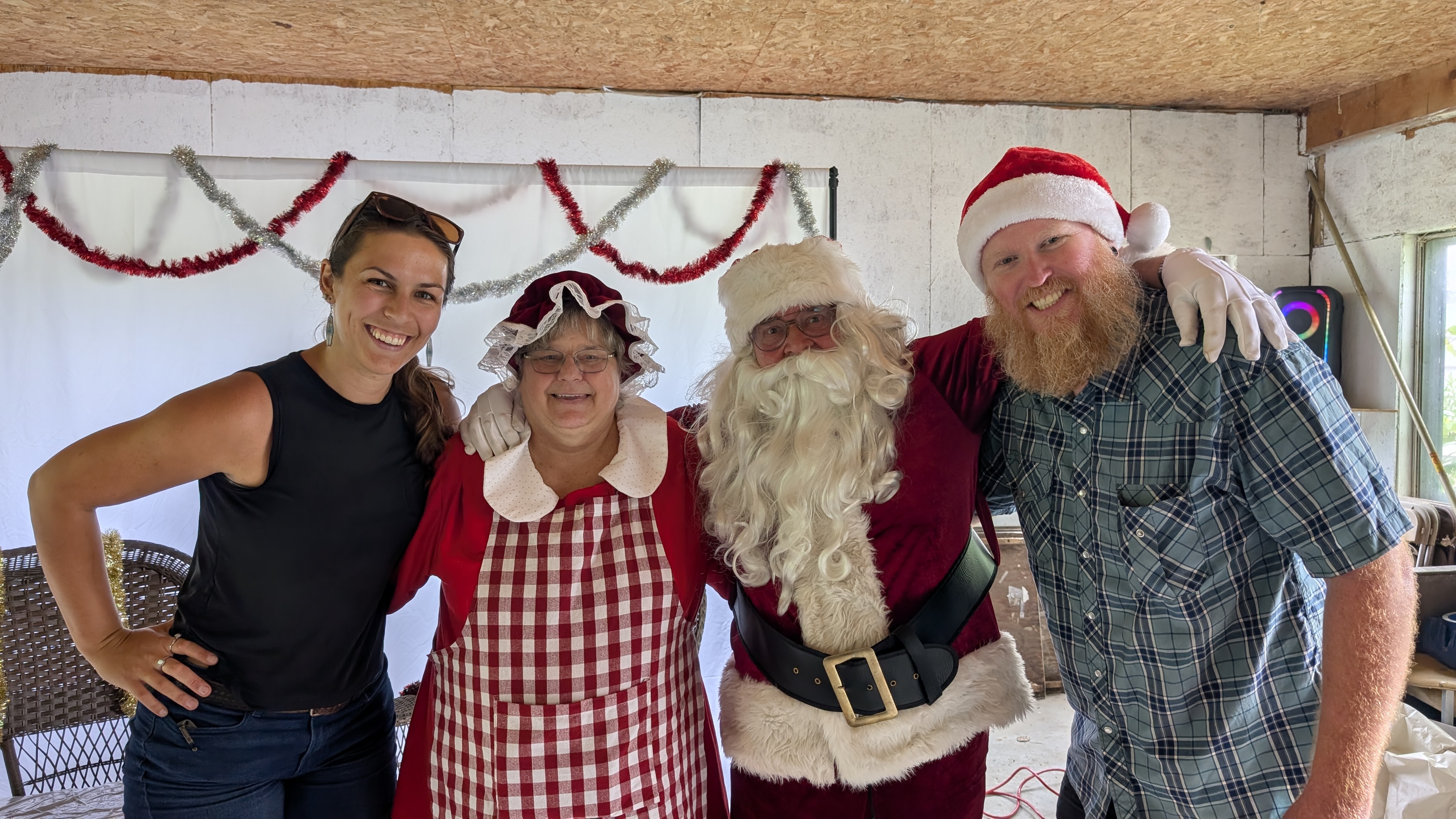 Christmas in July with Santa, Mrs. Claus and the owners of Paul Bunyan Campground